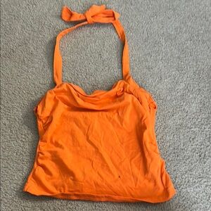 Orange Halter Neck Top
